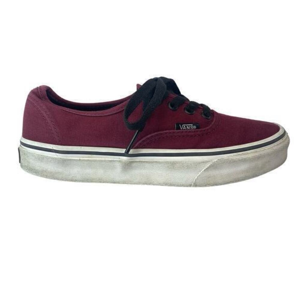 Vans Unisex Classic Red Lace Up Low Top Shoes Size 7